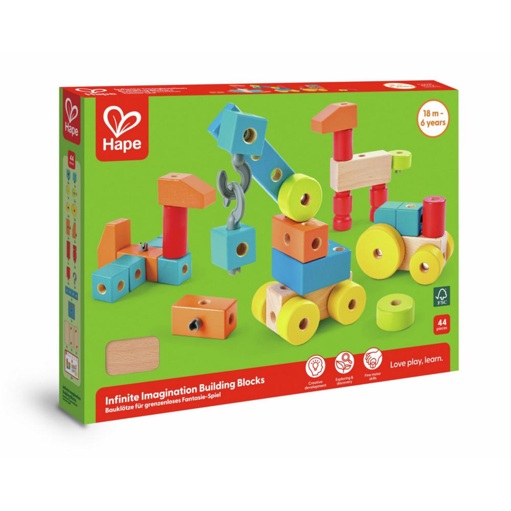 Hape - Toddler Toys: Infinite Imagination Building Blocks