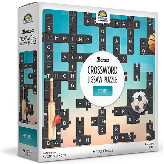 Bonza Crossword 100pce Puzzles - 3 Asst (Sports - Australian Cities - Musical Instruments)