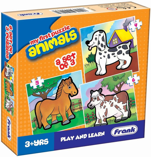 My First Puzzle 3pk - Asst A (Animals - Dinosaurs - The Jungle)