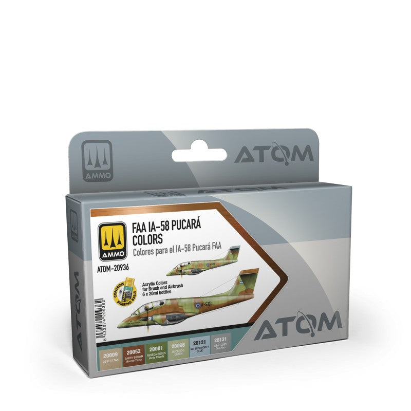 Ammo by MIG - ATOM - Atom Faa Ia-58 Pucará Colors Set