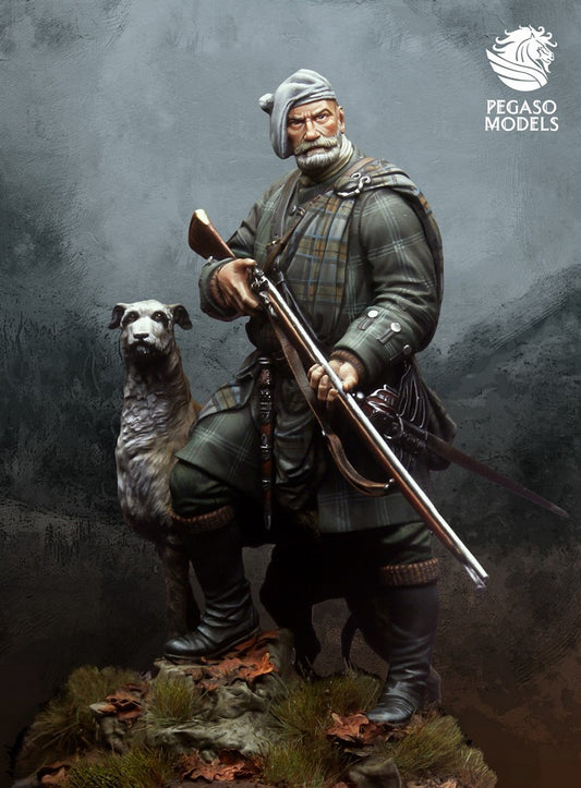 Pegaso Models - Scottish Lord with Dog 75mm on foot