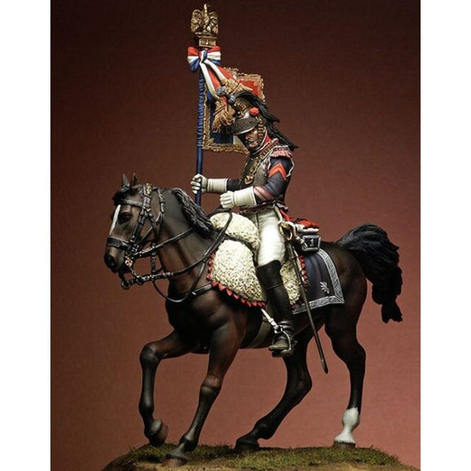 Pegaso Models - Eagle Bearer French Cuirassiers 75mm on horse