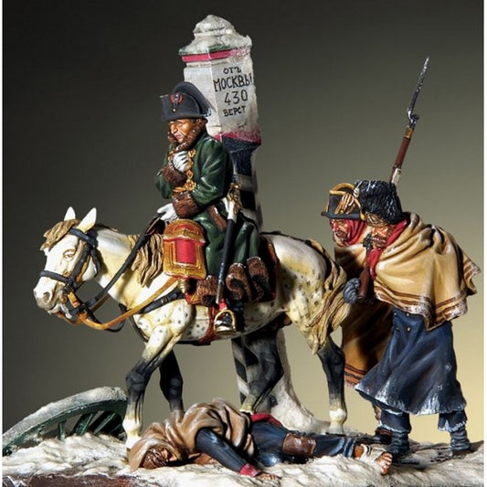 Pegaso Models - The withdrawing of Napoleon 54mm on horse CLASSICS