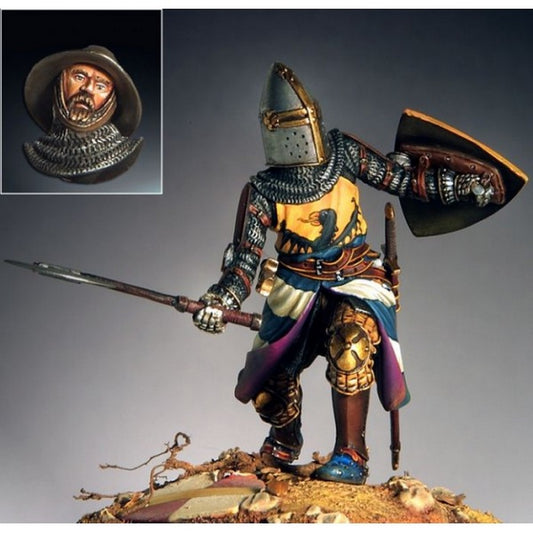 Pegaso Models - Central Italian Knight with Axe 54mm on foot CLASSICS