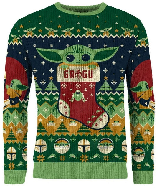 Star Wars Baby Yoda Christmas Jumper (Size S)