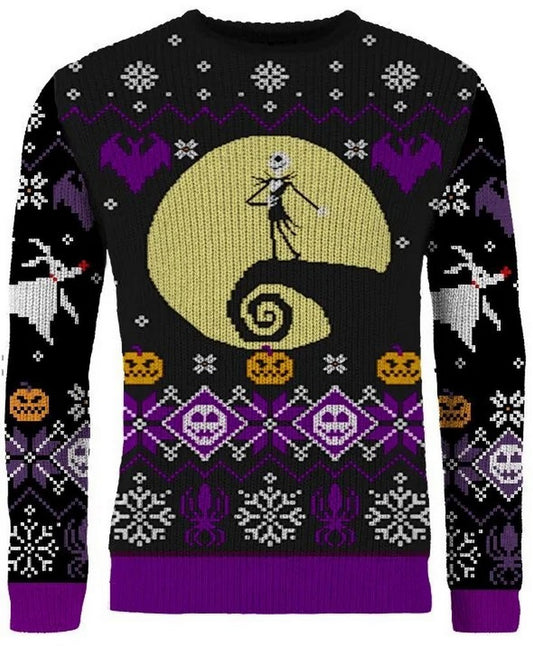 Nightmare Before Christmas 8-bit Christmas Jumper (Size L)