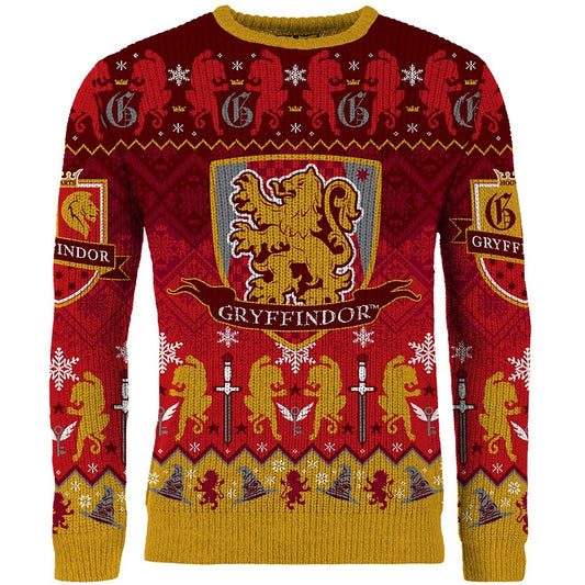 Gryffindor House Crest Christmas Jumper (Size L)