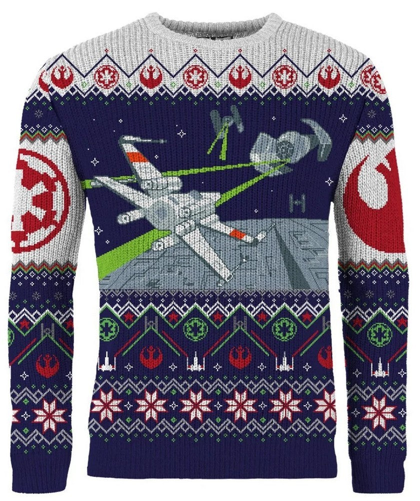 Star Wars X-Wing v TIE Fighter Christmas Jumper (Size M)