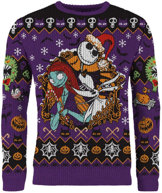 Nightmare Before Christmas: Jack and Sally Christmas Jumper (Size: XS)