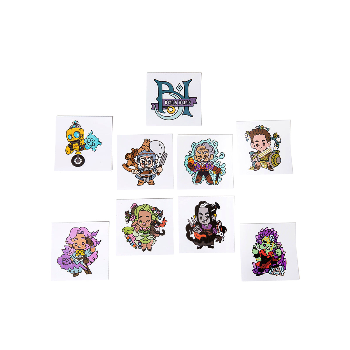 Darrington Press - Bells Hells Chibi Vinyl Decals Set 9-Pack