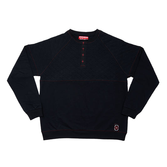 Darrington Press - Fjord Stone Black Henley Long Sleeve Shirt - M