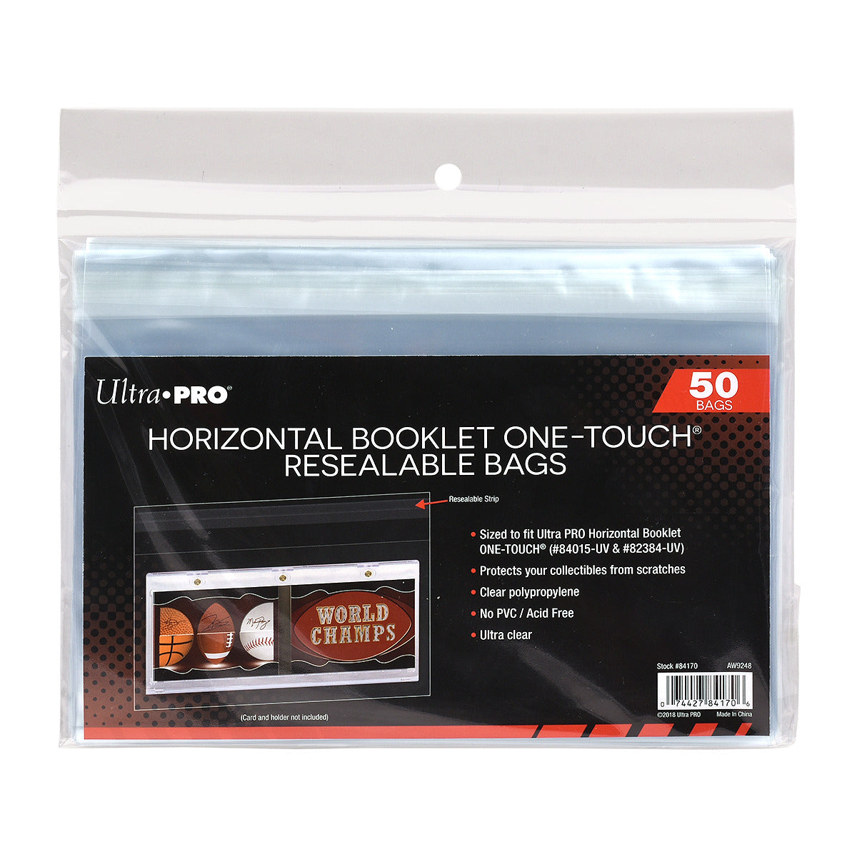 Ultra Pro: UP84170 Horizontal Booklet ONE-TOUCH Resealable Bags