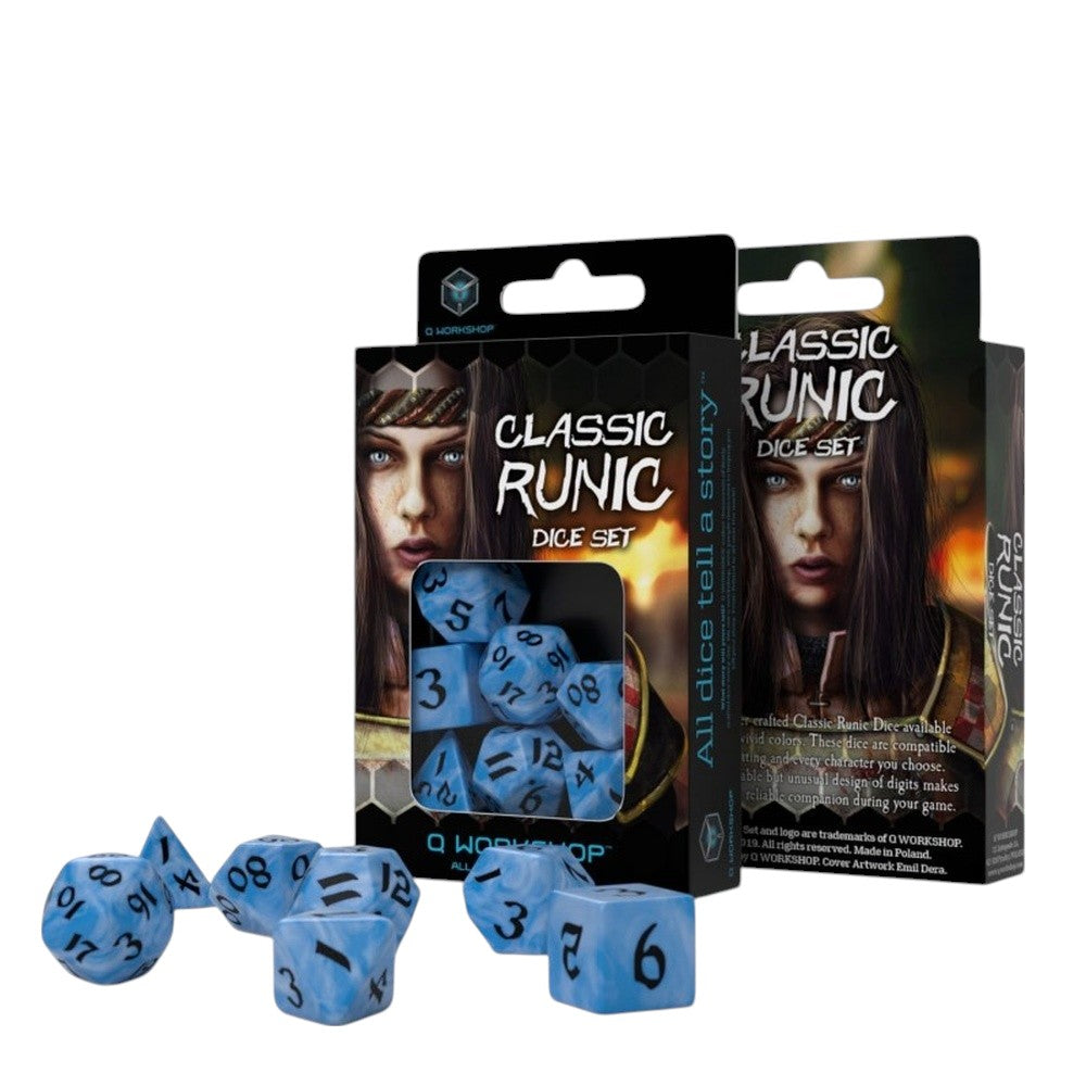 Q Workshop: Classic Runic Glacier & black Dice Set 7