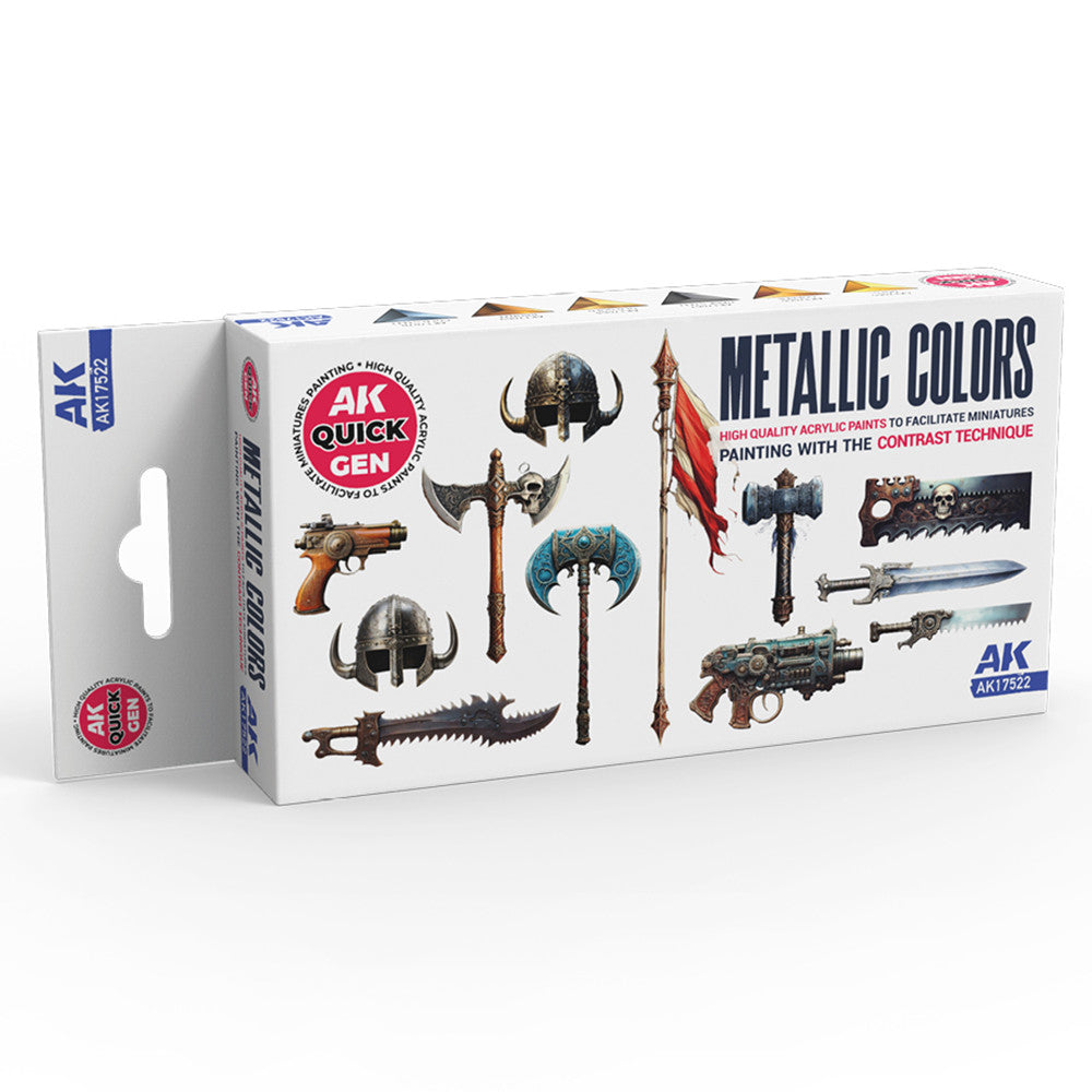 AK Interactive - Quick Gen - Metallics Set