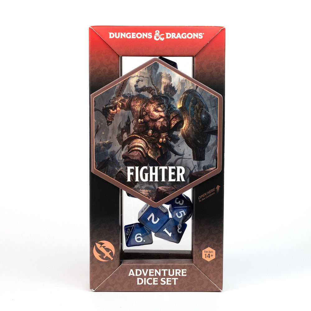 U2 Sirius Dice - D&D Adventure Dice - Fighter - Blue