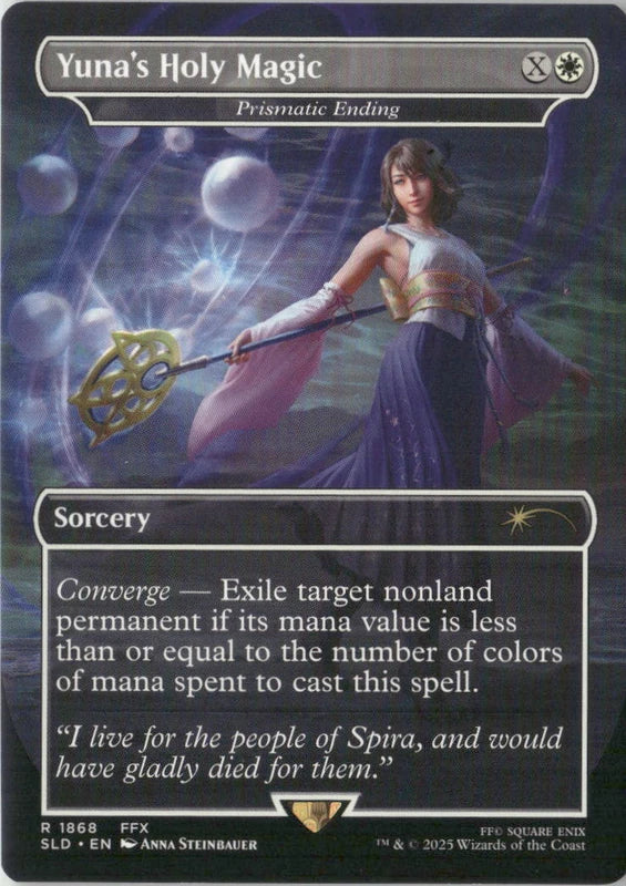 Scan Image | Yuna's Holy Magic - Prismatic Ending (Rainbow Foil) - Secret Lair Drop Series | [2E740806]