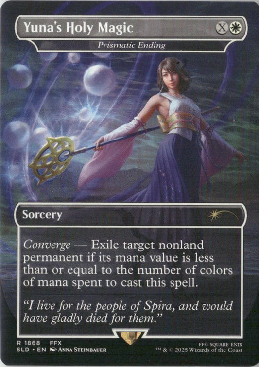Scan Image | Yuna's Holy Magic - Prismatic Ending (Rainbow Foil) - Secret Lair Drop Series | [2E740806]