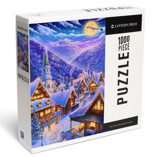 1000 Piece Puzzle Sleepy Winter Village