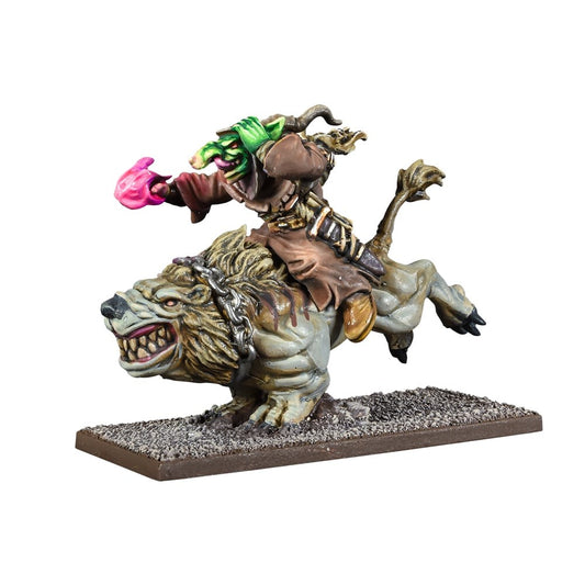 MANTIC DIRECT Kings of War -  Goblin Wiz on Mawbeast