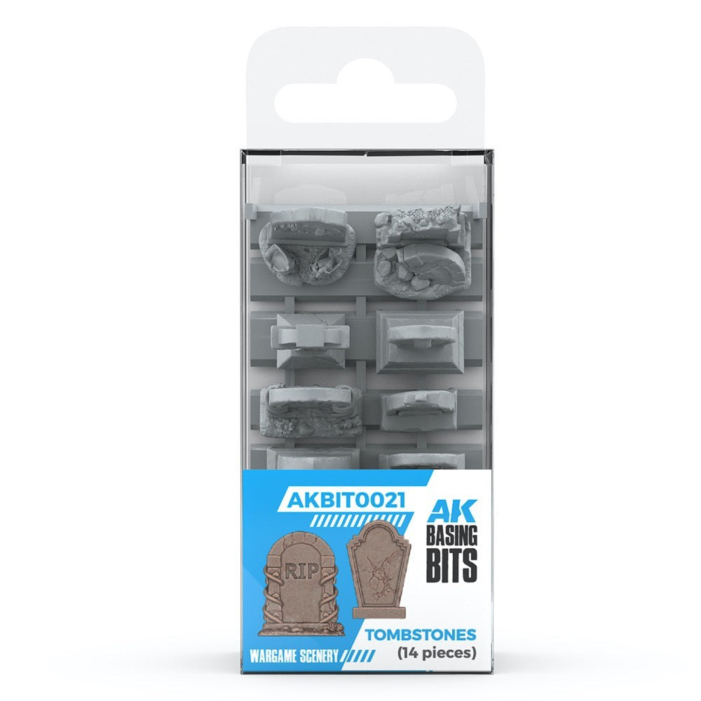 AK Interactive - Basing Bits - Tumbstones - 14 Pieces