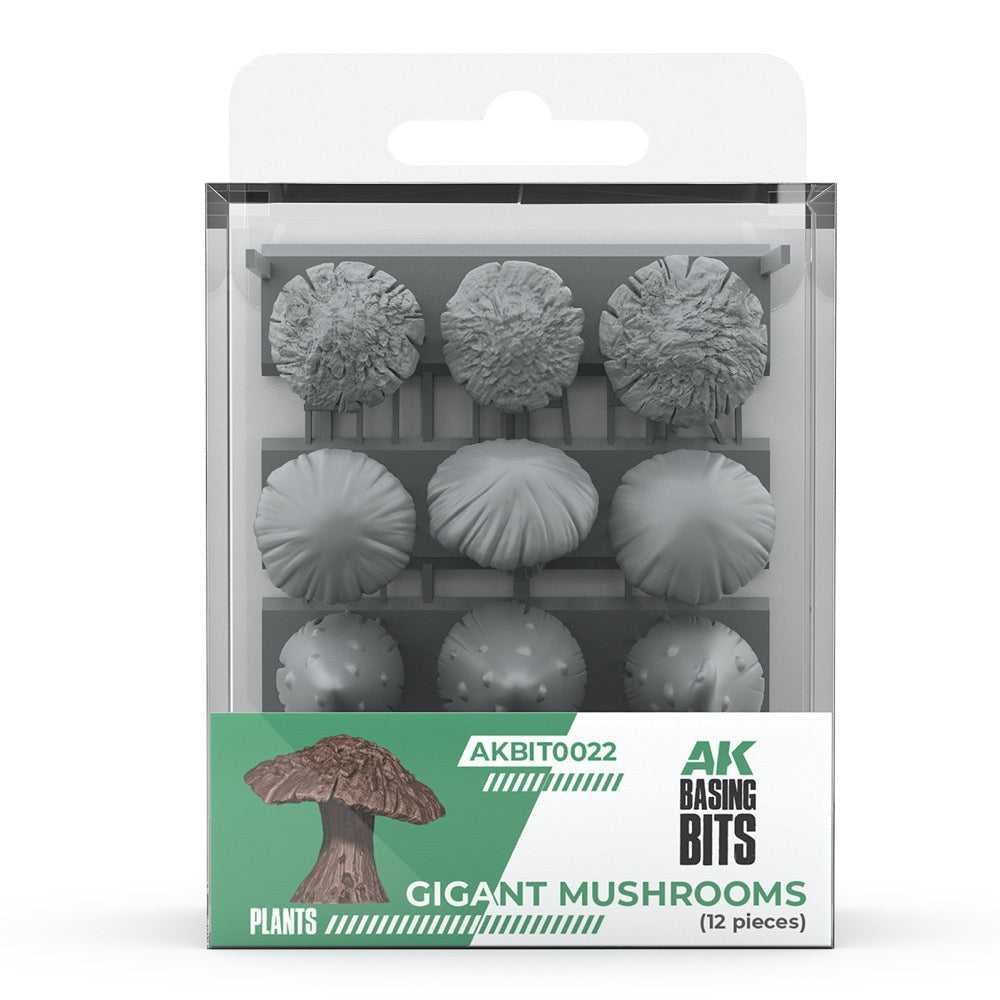 AK Interactive - Basing Bits - Gigant Musrooms - 12 Pieces