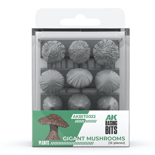AK Interactive - Basing Bits - Gigant Musrooms - 12 Pieces