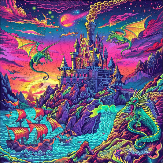 Trippy Puzzles - 300 Pce Wood Jigsaw Dragon's Dream