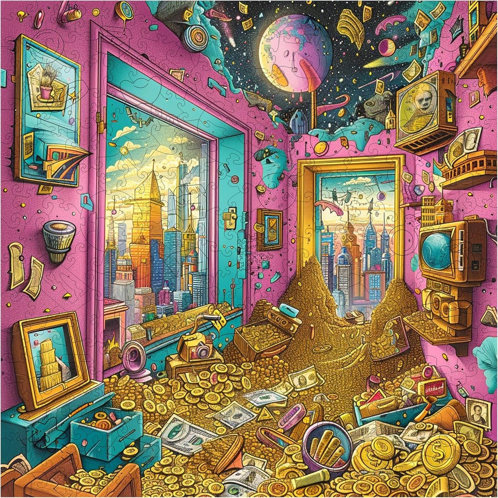 Trippy Puzzles - 300 Pce Wood Jigsaw Treasure Trove