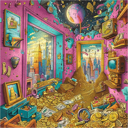 Trippy Puzzles - 300 Pce Wood Jigsaw Treasure Trove