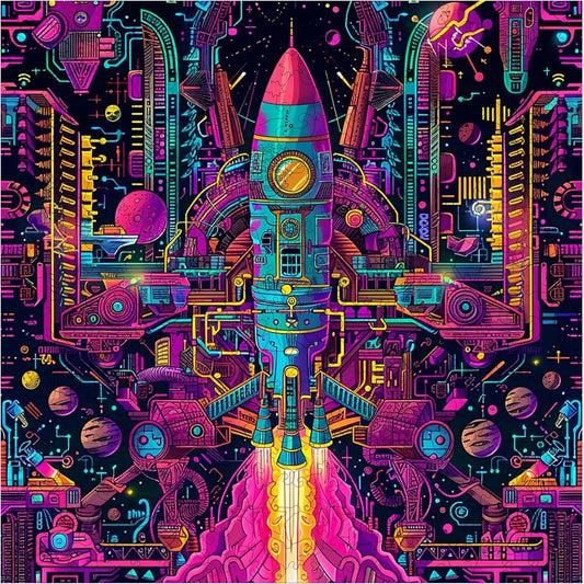 Trippy Puzzles - 300 Pce Wood Jigsaw Galactic Gear