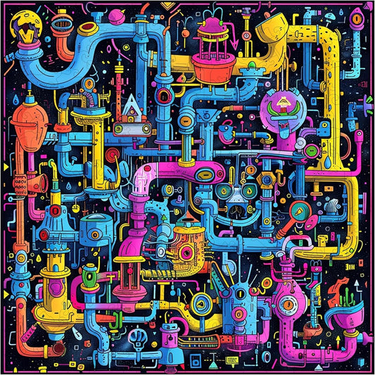 Trippy Puzzles - 300 Pce Wood Jigsaw Sci-Fi Sewer