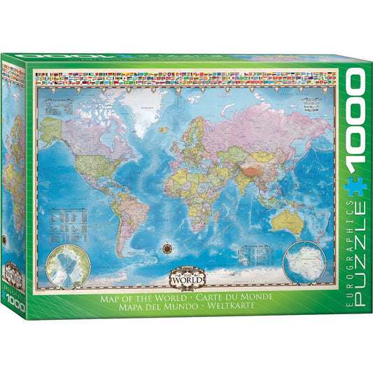 Puzzle - Eurographics - Map Of The World W/Flags 1000P