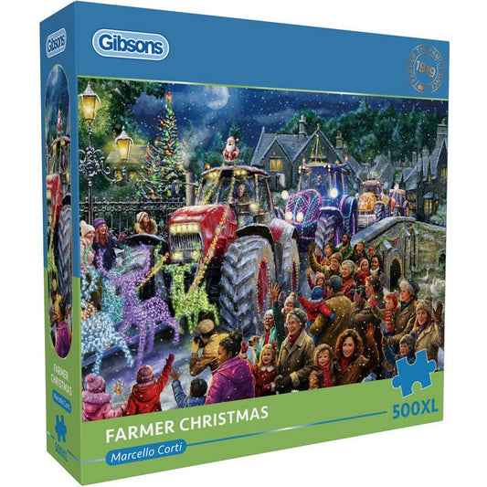 Puzzle - Gibsons - Farmer Christmas 500pc XL Size Pieces
