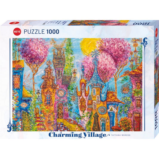Puzzle - Heye - Charming Village; Pink Trees