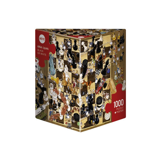 Puzzle - Heye - Triangular Box -  Degano; Black Or White 1000Pc