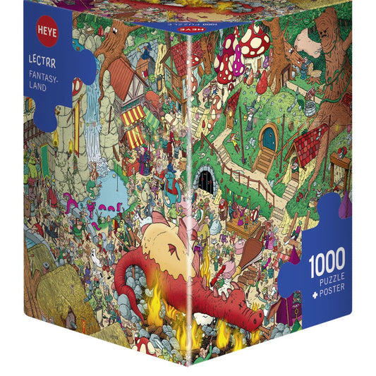 Puzzle - Heye - Triangular Box - Lectrr; Fantasyland 1000Pc