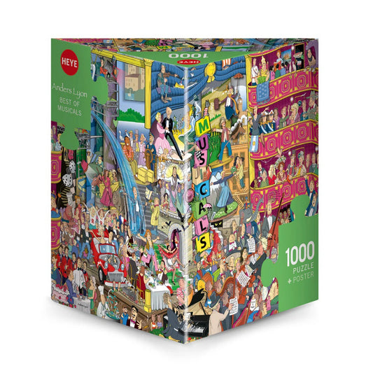 Puzzle - Heye - Triangular Box -  Lyon; Best Of Musicals 1000Pc