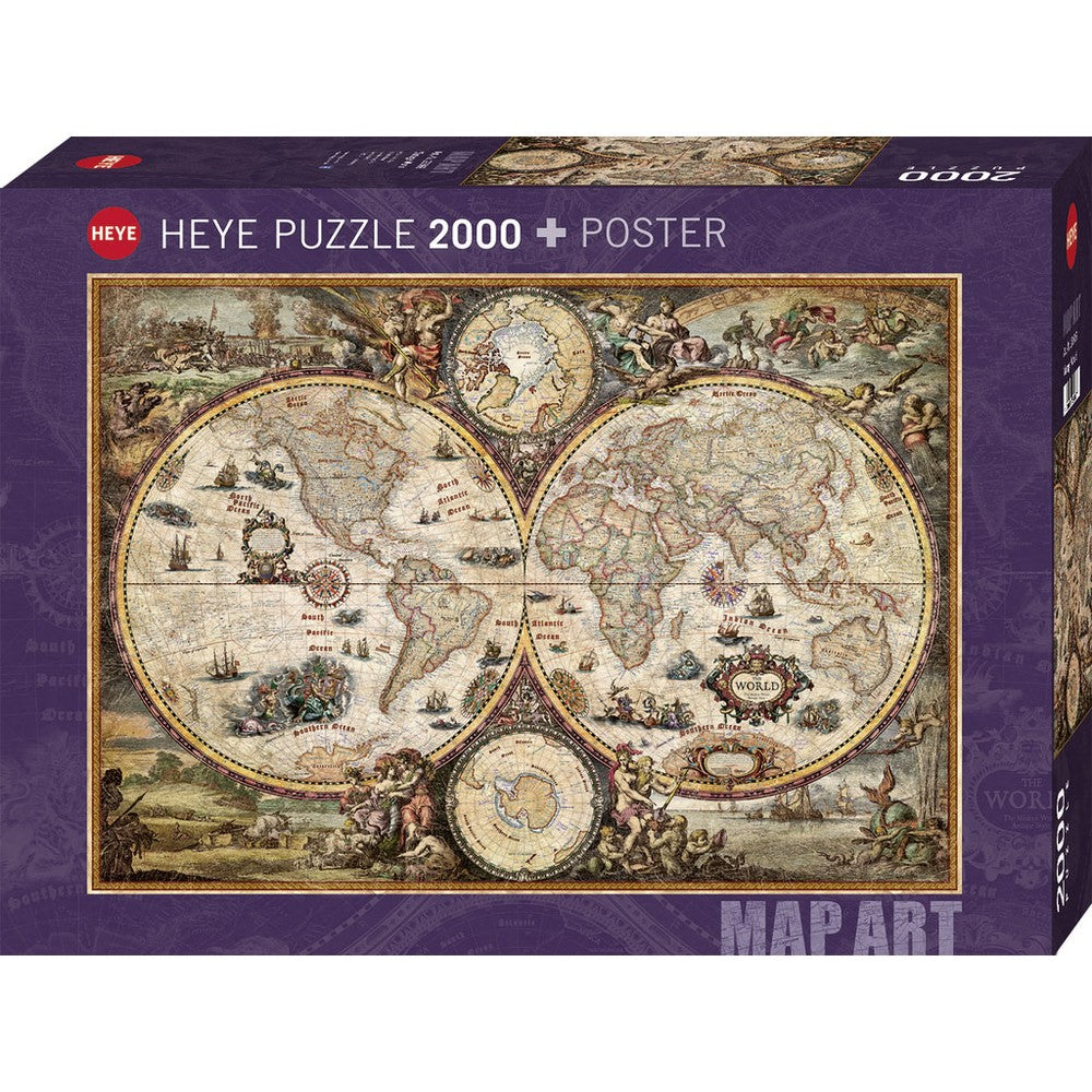 Puzzle - Heye - Map Art; Vintage World 2000Pc