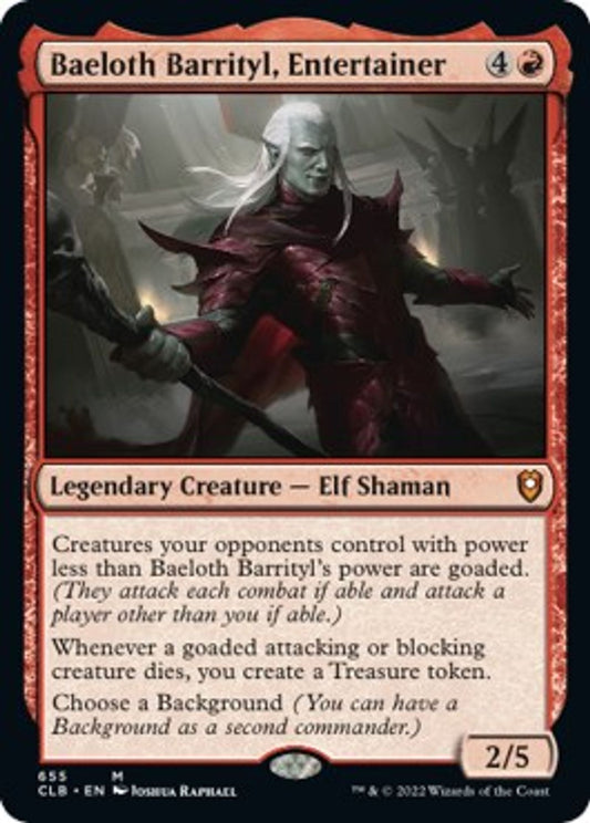 Baeloth Barrityl, Entertainer