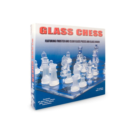 Chess Set; Glass 35x35Cm (Landmark)