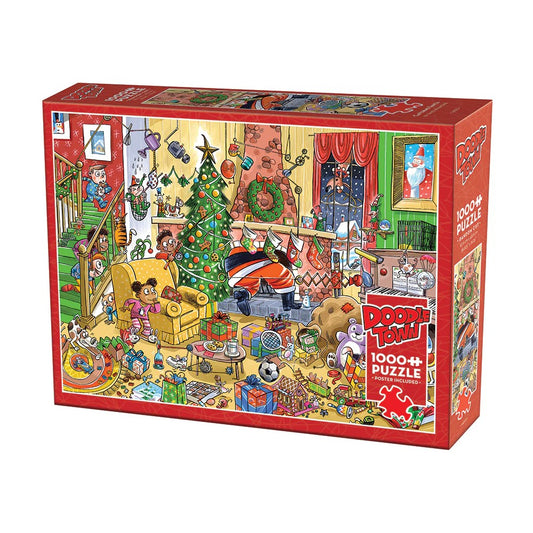 Puzzle - Cobble Hill - Doodletown Catching Santa 1000