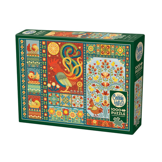 Puzzle - Cobble Hill - Scandi Chicken Quilt 1000Pc