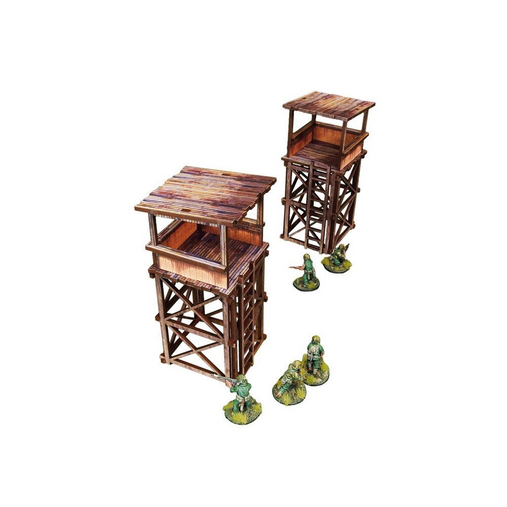 Micro Art Studio - WW2 Pacific Guard Tower (2) PREPAINTED [28mm/1:56]