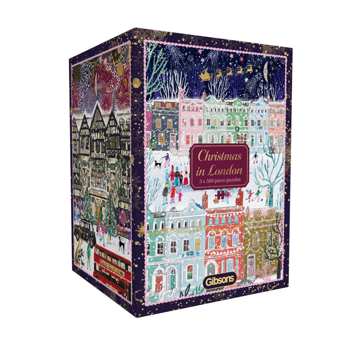Puzzle - Gibsons - Chrismtas in London 3 x 500pc