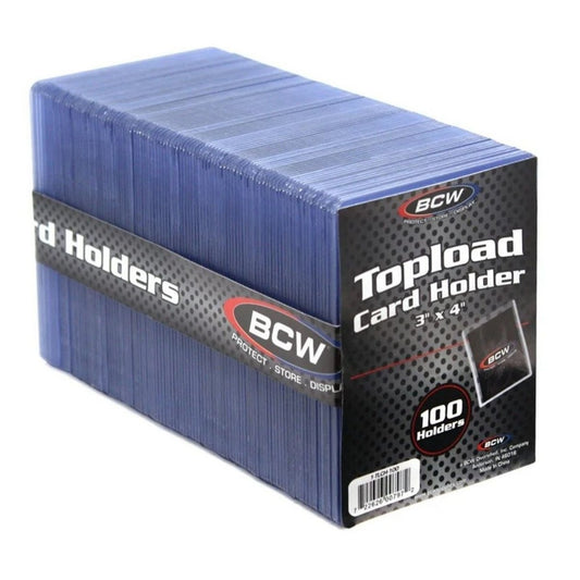 BCW - Toploaders - Topload Holder - 3 X 4 - 100 Ct. Pack