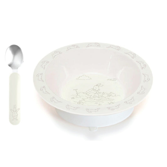 Bunnykins Suction Bowl with Spoon - Natural