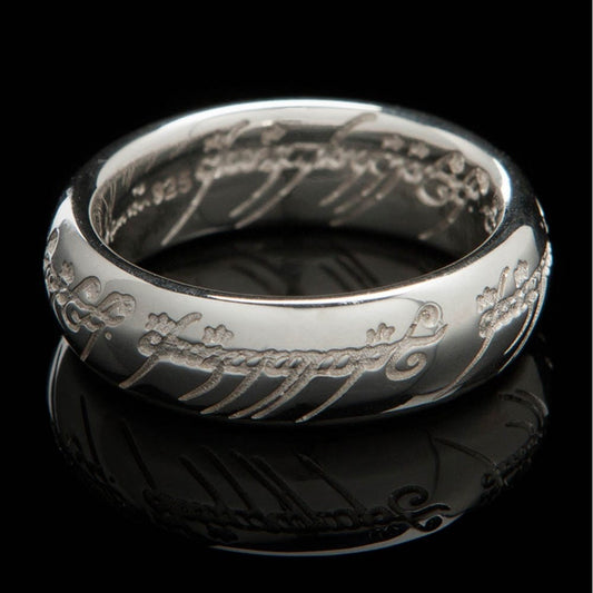 WETA - The Lord of the Rings Trilogy - The One Ring (with runes) - Sterling Silver Size 8