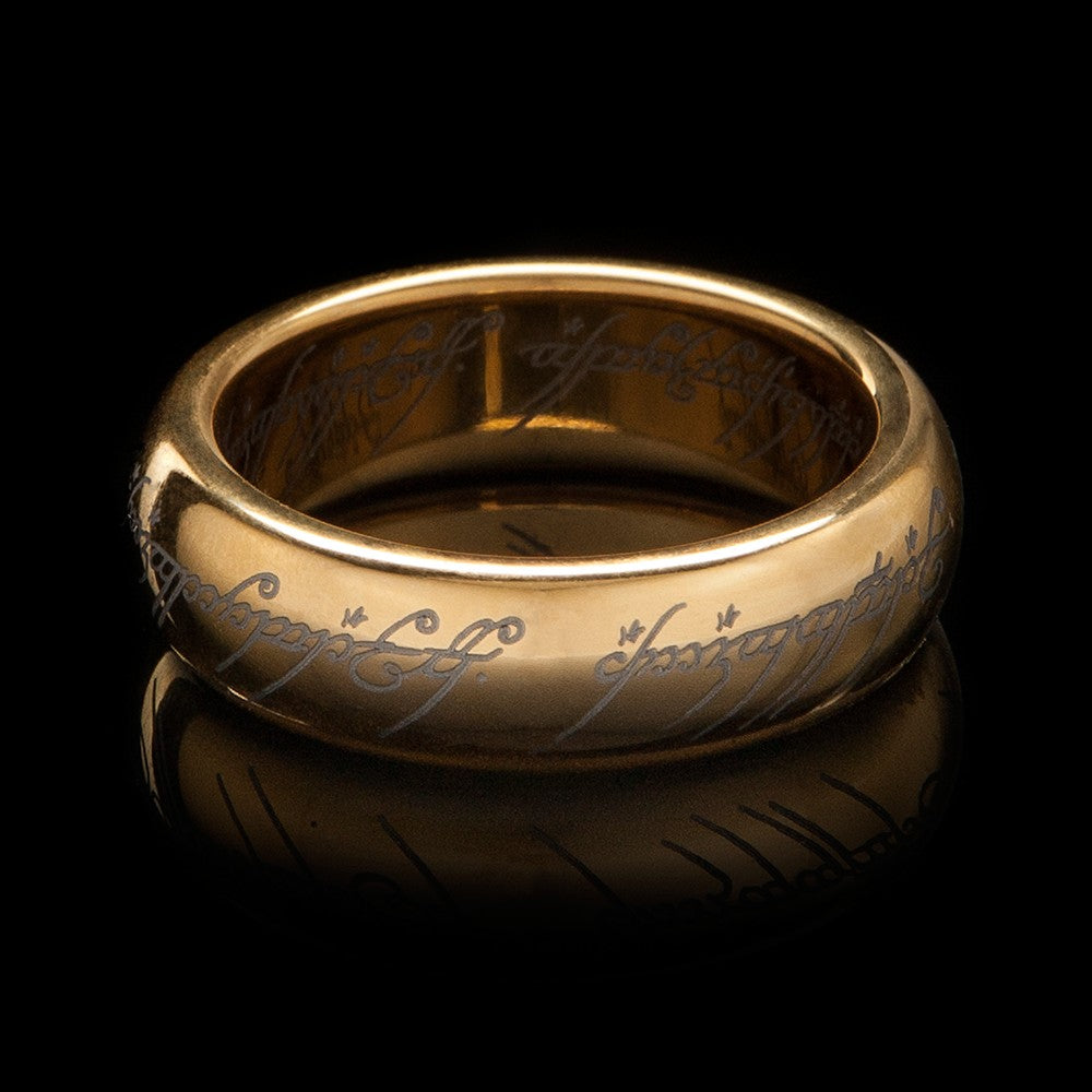 WETA - The Lord of the Rings Trilogy - The One Ring (with runes) - Gold Plated Tungsten 6
