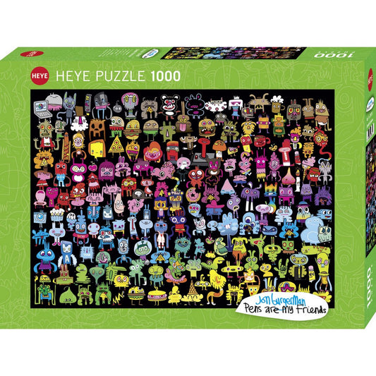 Puzzle - Heye - Burgerman Doodle Rainbow 1000pc