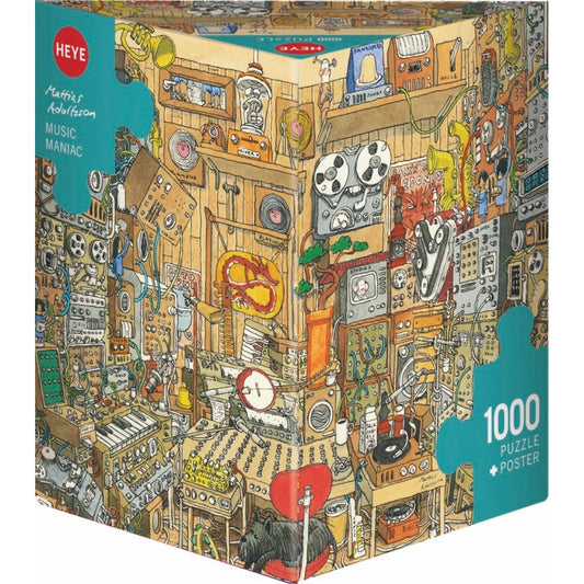 Puzzle - Heye - Adolfsson Music Maniac Triangular Box 1000pc
